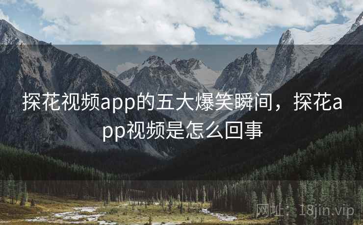 探花视频app的五大爆笑瞬间,探花app视频是怎么回事