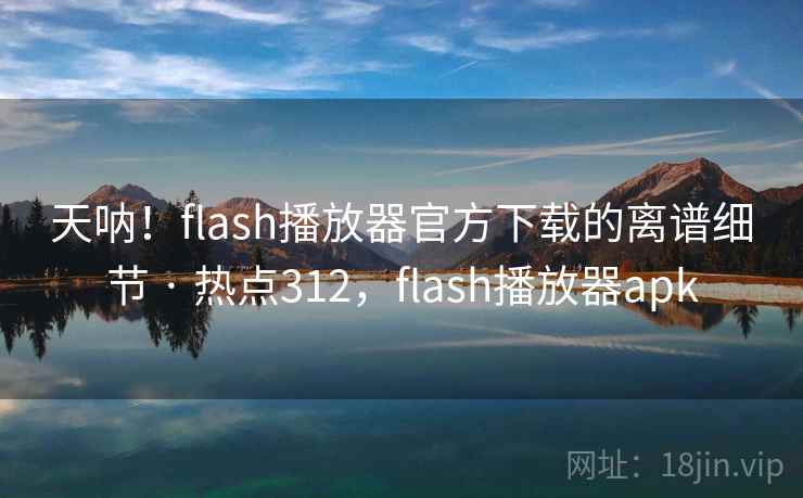 天呐!flash播放器官方下载的离谱细节 · 热点312,flash播放器apk